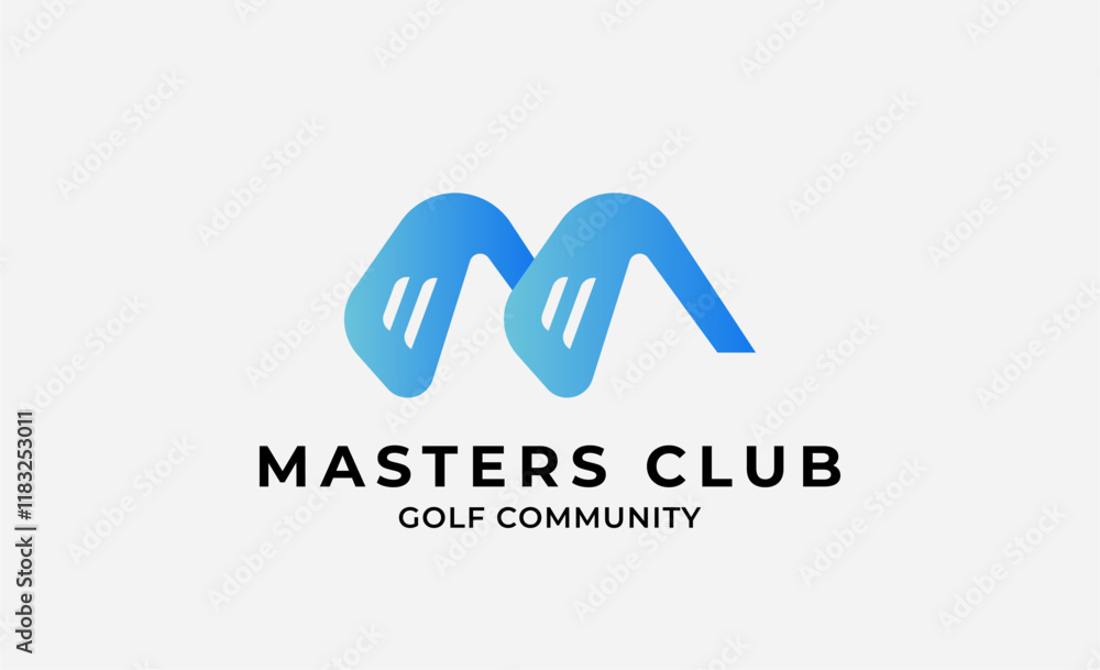 Monogram logo design initial M and Golf. Golf ball, golf stick and sport typography concept. Club and community template design. Club and community template design. Monogram logo design initial M and Golf. Golf ball, golf stick and sport typography concept. Club and community template design. Club and community template design.