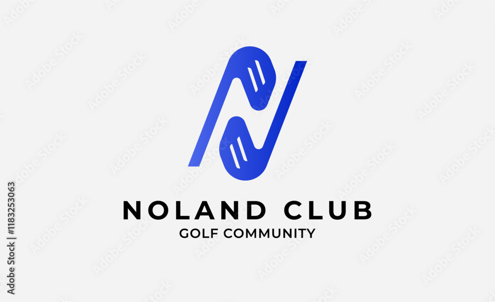 Monogram logo design initial N and Golf. Golf ball, golf stick and sport typography concept. Club and community template design. Club and community template design. Monogram logo design initial N and Golf. Golf ball, golf stick and sport typography concept. Club and community template design. Club and community template design.