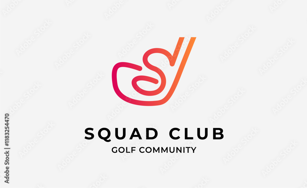 Monogram logo design initial S and Golf. Golf ball, golf stick and sport typography concept. Club and community template design. Club and community template design. Monogram logo design initial S and Golf. Golf ball, golf stick and sport typography concept. Club and community template design. Club and community template design.