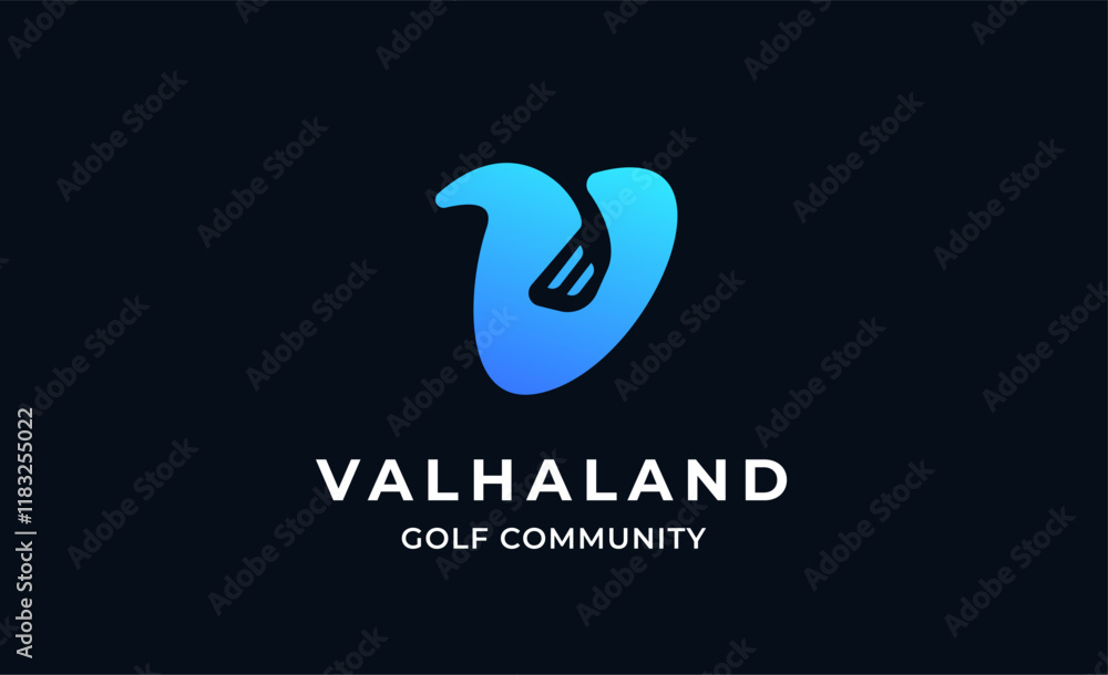 Monogram logo design initial V and Golf. Golf ball, golf stick and sport typography concept. Club and community template design. Club and community template design. Monogram logo design initial V and Golf. Golf ball, golf stick and sport typography concept. Club and community template design. Club and community template design.