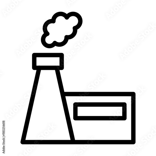 Incinerator Vector Line Icon Design