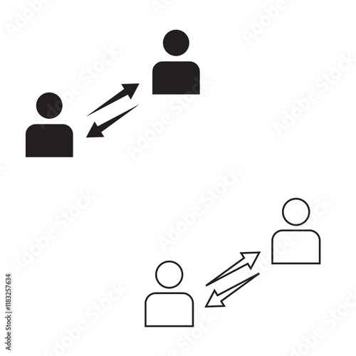 Human interaction Icon set.  for UI designs. vector illustration. EPS 10/AI