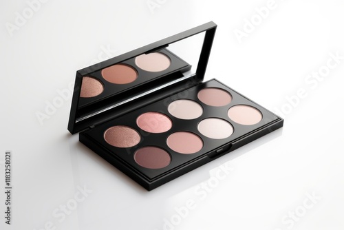Eye shadow palette packaging cosmetics white background fashion.