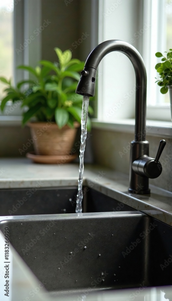 Water stains forming due to a leaky kitchen faucet, moisture issues, water stains Water stains forming due to a leaky kitchen faucet, moisture issues, water stains