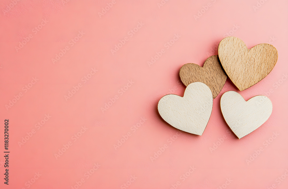 Fototapeta premium heart shaped cookies on the background
