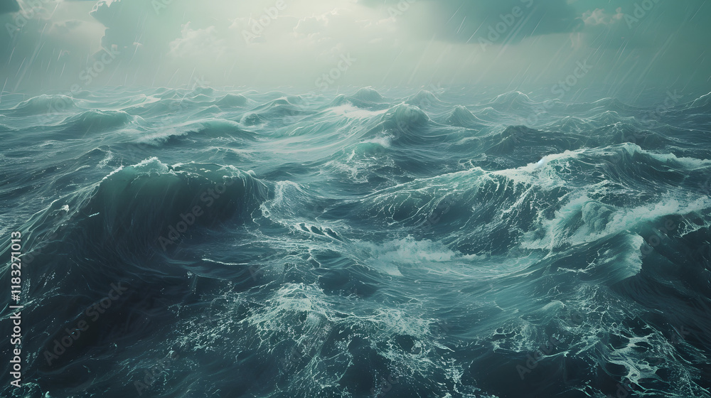 Fototapeta premium Treacherous Waters Navigating dangerous waters