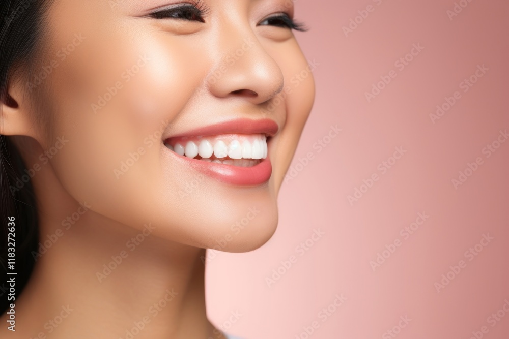 Fototapeta premium Teeth woman Asian smiling.
