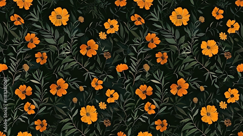 marigold seamless pattern wallpaper marigold seamless pattern wallpaper