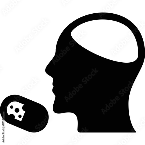 Simple vector icon head man

