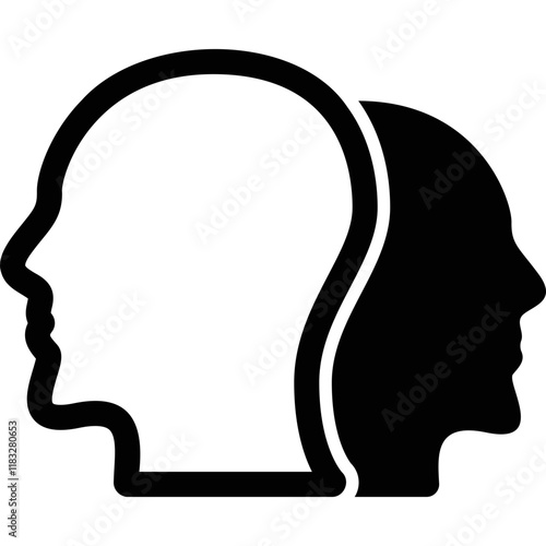 Simple vector icon head man