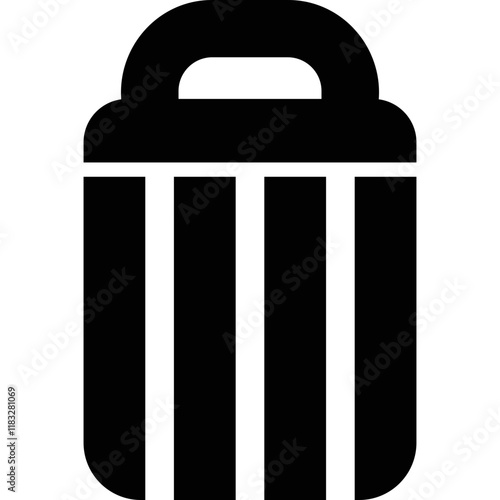 Simple vector icon trash can
