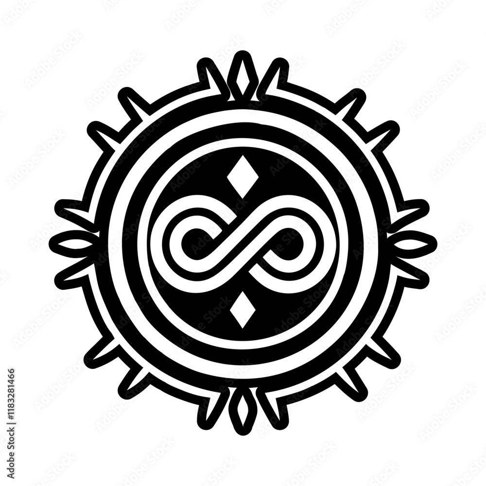 Infinity symbol icon in solid style Infinity symbol icon in solid style