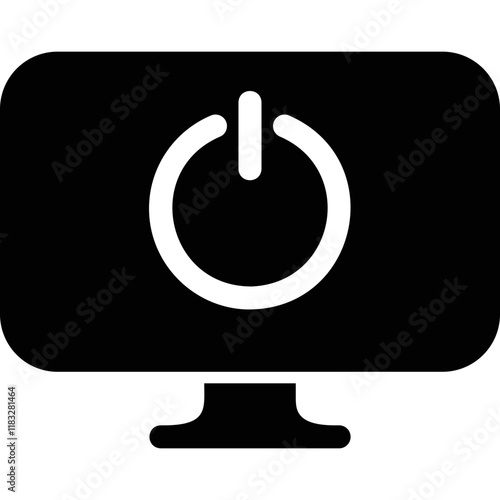 Simple vector icon monitor