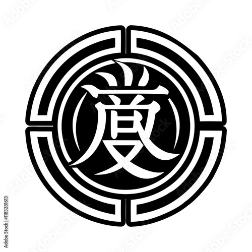 Natural reiki icon in filled style