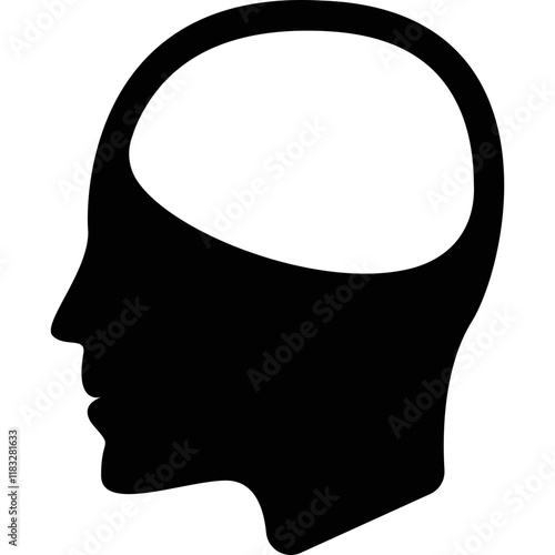 Simple vector icon human head