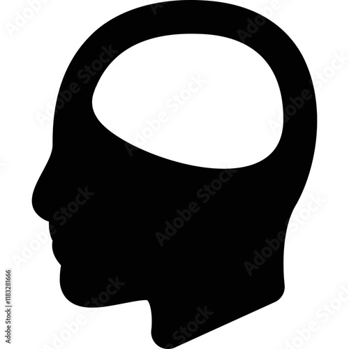 Simple vector icon human head