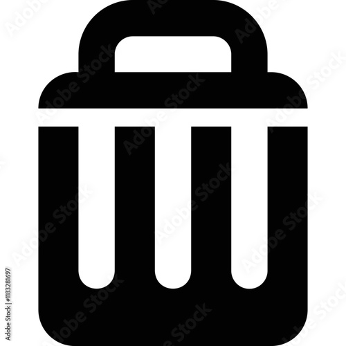Simple vector icon trash can