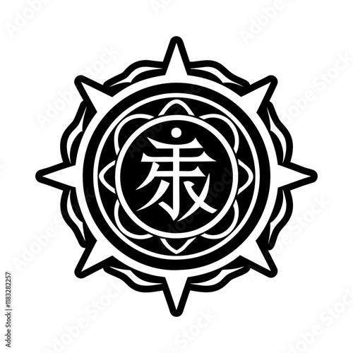 Sky reiki icon in filled style