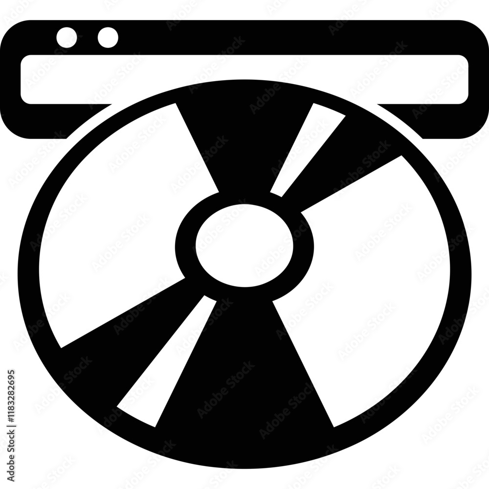 Fototapeta premium Simple vector icon optical drive 