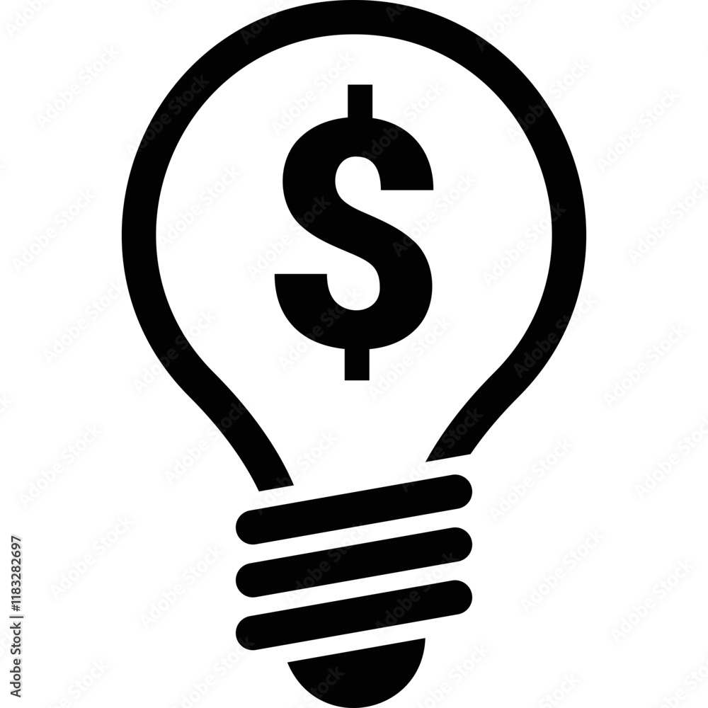 Simple vector icon light bulb
Simple vector icon light bulb