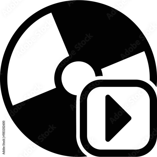 Simple vector icon dvd disc