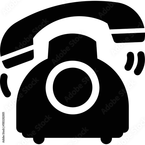 Simple vector icon landline telephone