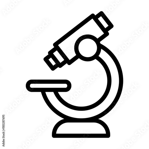 Microscope Vector Line Icon Design