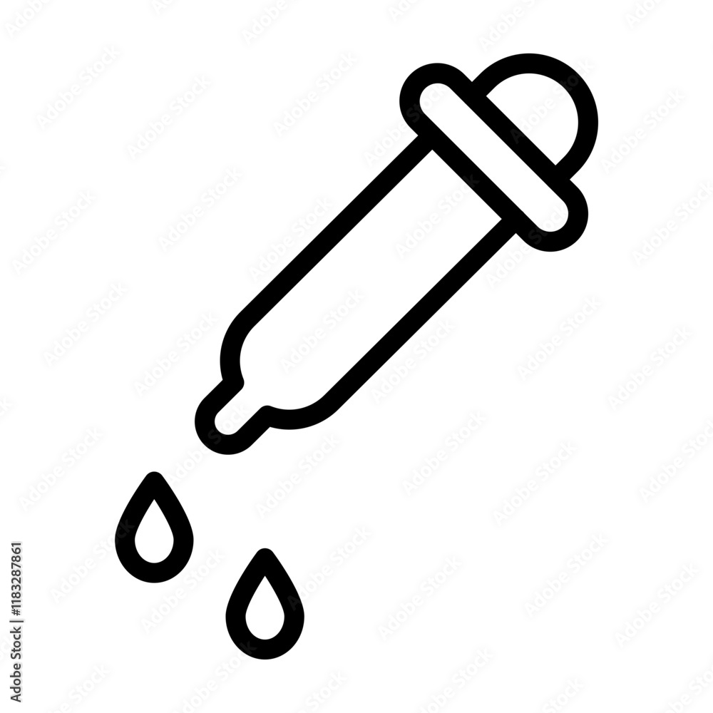 Pipette Vector Line Icon Design Pipette Vector Line Icon Design