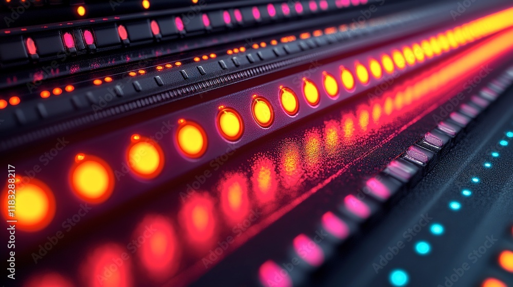 Abstract glowing lines of red and orange lights Abstract glowing lines of red and orange lights