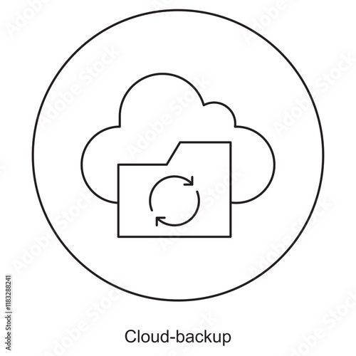 Cloud Backup icon, Ensuring Safety and Accessibility for Your Data, Securing Data with Reliable Cloud Backup Solutions, vector