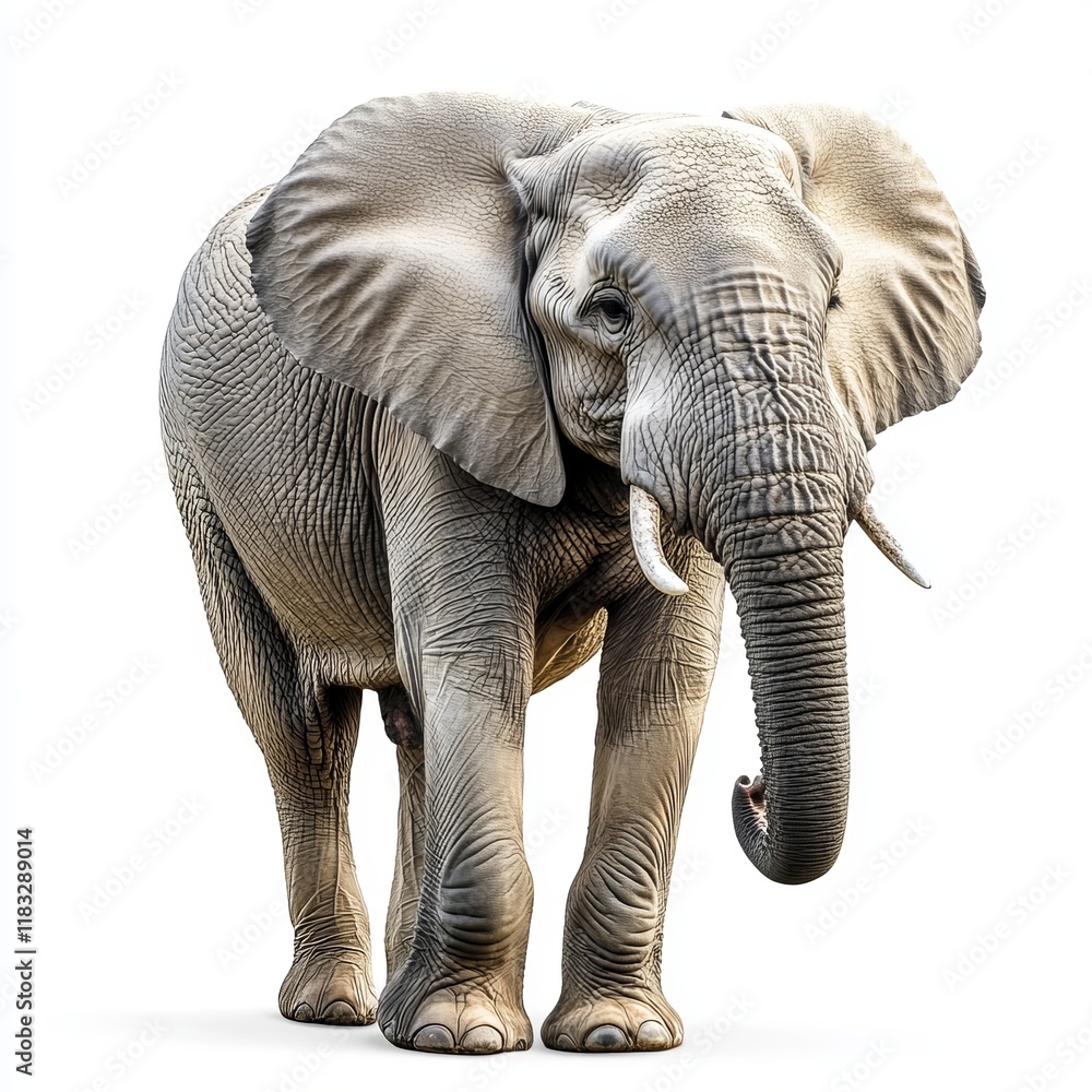 Obraz premium Elephant animal isolated on white background