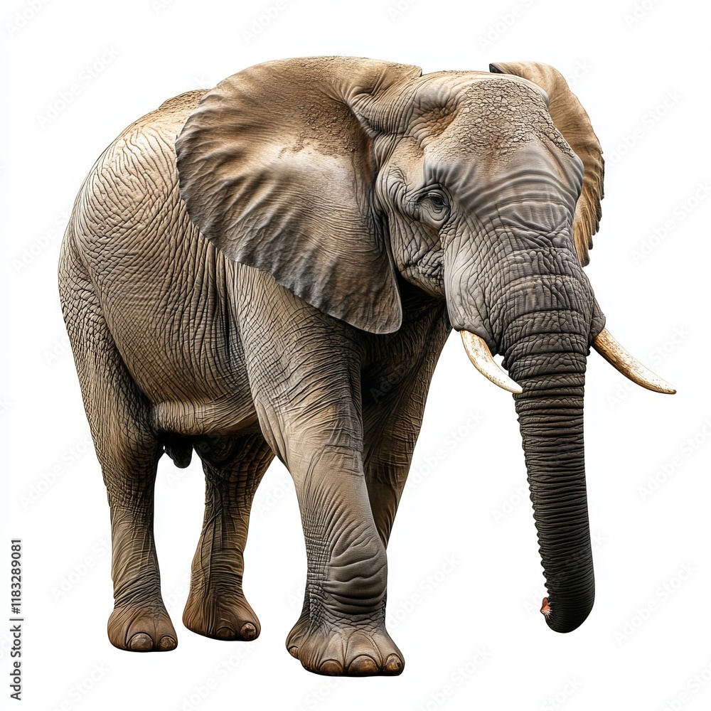 Fototapeta premium Elephant animal isolated on white background