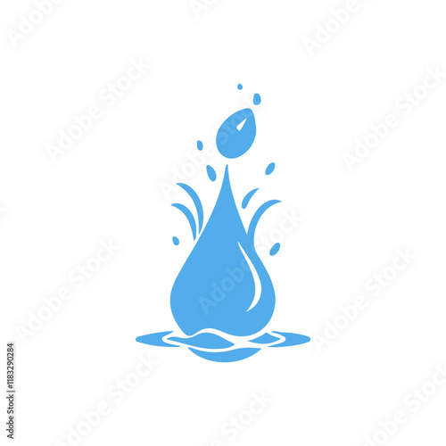 Blue Water Splashing