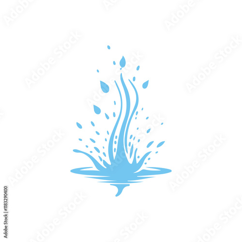 Blue Water Splashing
