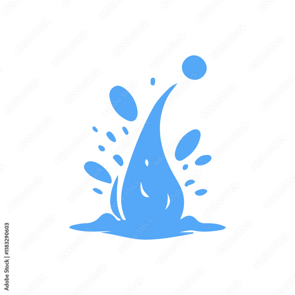 Naklejka premium Water Splashing