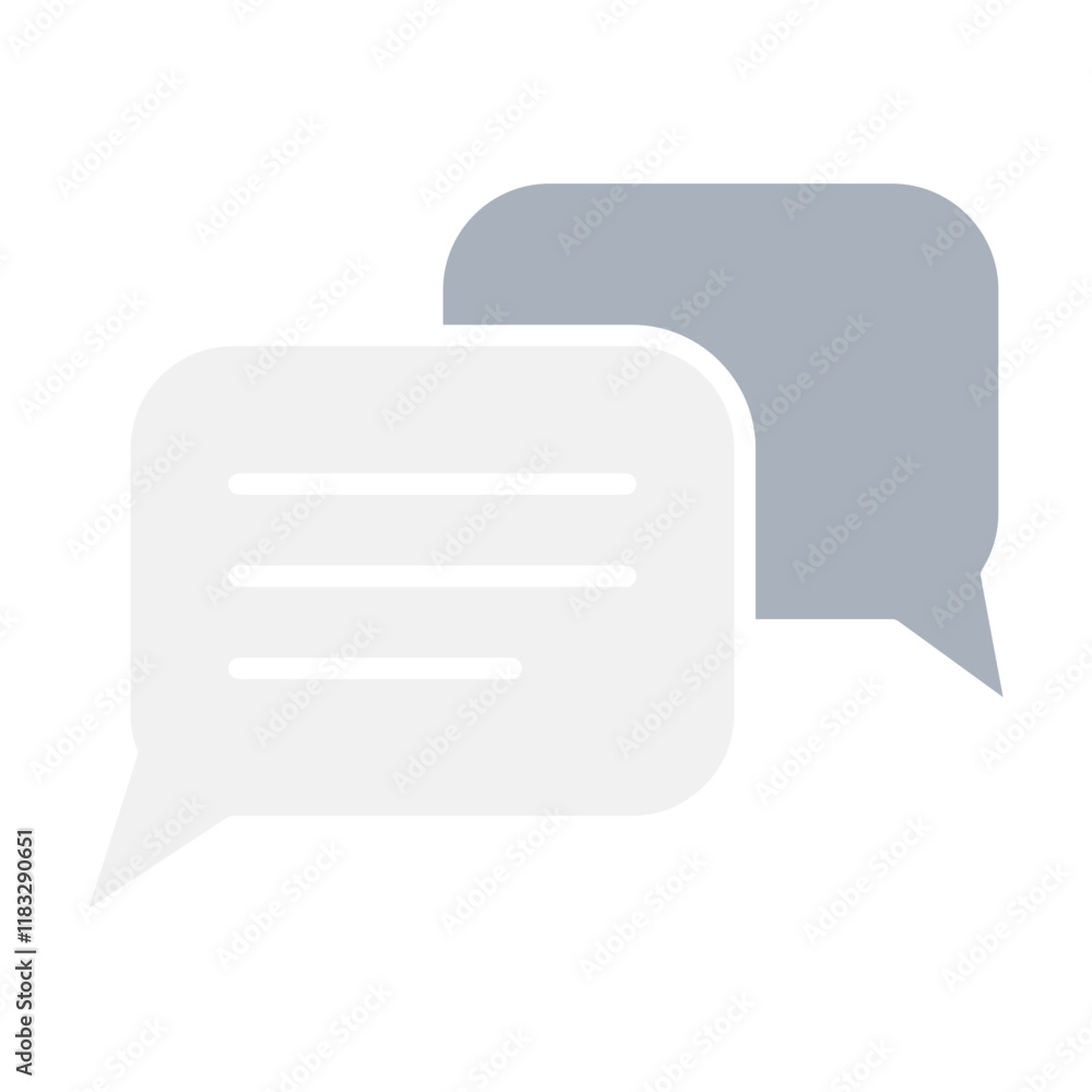 Fototapeta premium Chat icon in flat color style