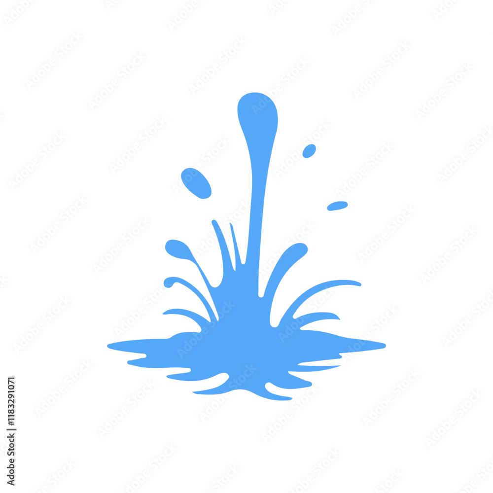 Fototapeta premium Blue Water Splashing