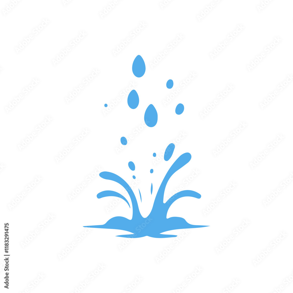 Fototapeta premium Blue Water Splashing