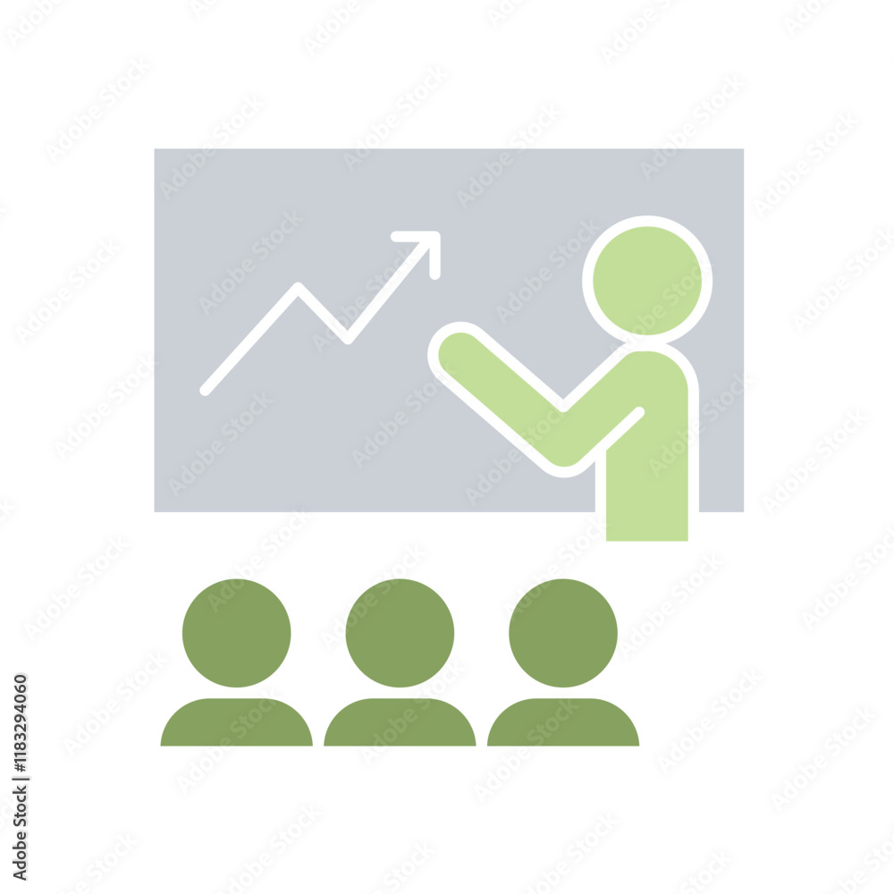 Training icon in flat color style Training icon in flat color style