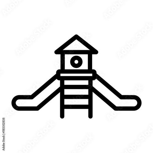 Kids Play Area Vector Line Icon Design