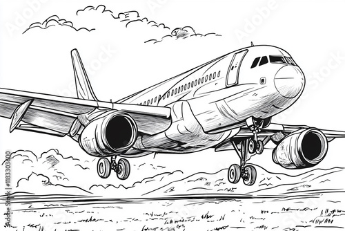 Airplane coloring page