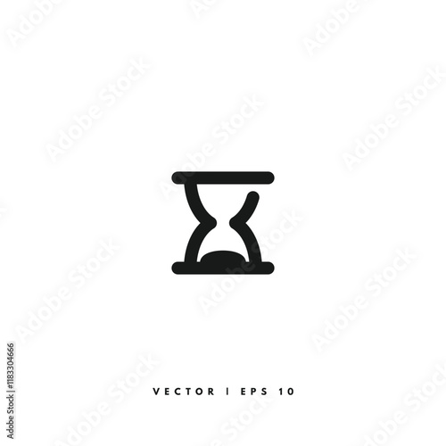 Hourglass Icon. Editable Stroke