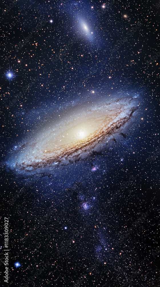 Fototapeta premium stunning view of galaxy with bright stars and cosmic dust, showcasing beauty