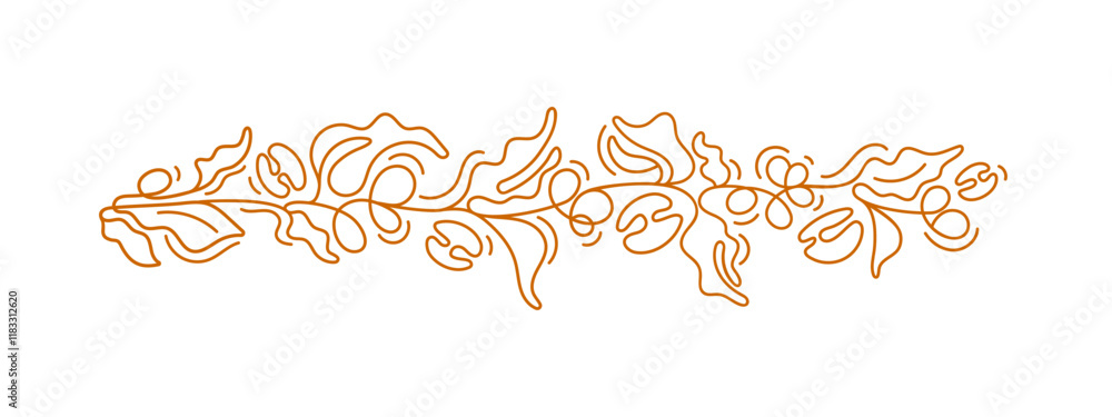 Coffee branch, bean, leaves. Vector graphic frieze Coffee branch, bean, leaves. Vector graphic frieze