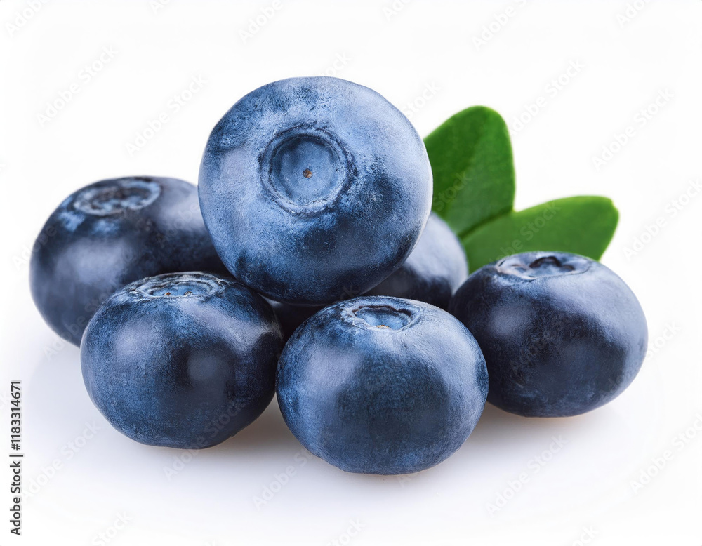 Blueberry in the white background studio shot Blueberry in the white background studio shot