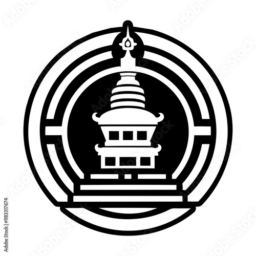 A filled style icon of tashilhunpo monastery symbol