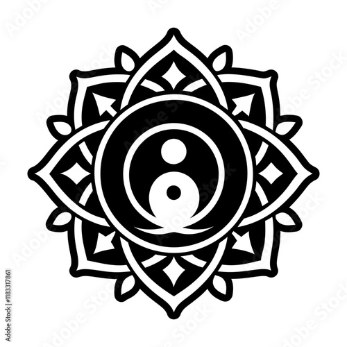 Wholeness symbol icon in solid style