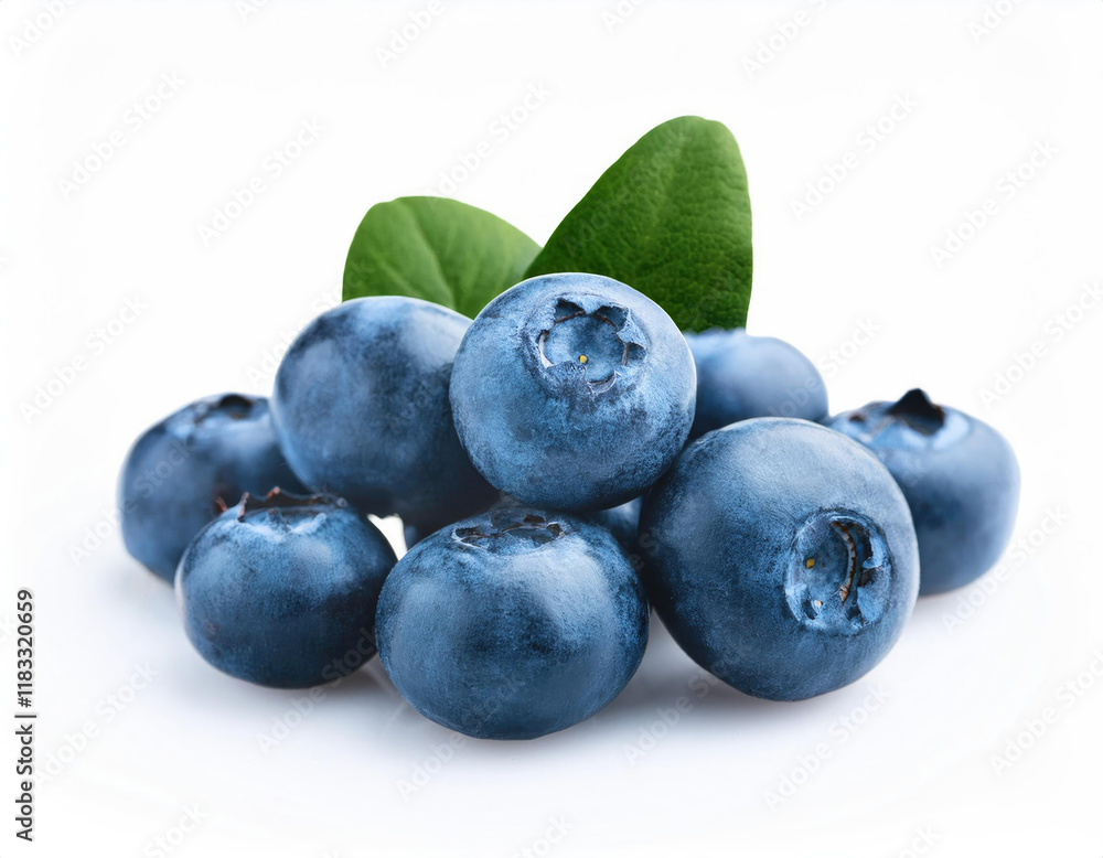 Blueberry in the white background studio shot Blueberry in the white background studio shot