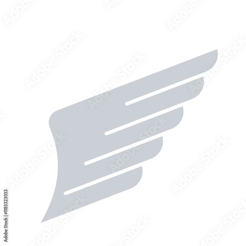 Wing icon in flat color style