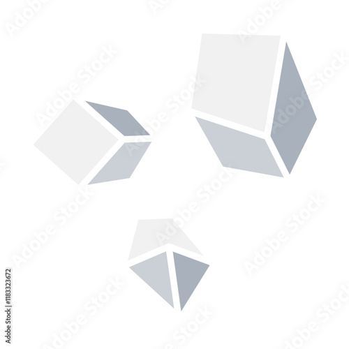 Crystallize icon in flat color style